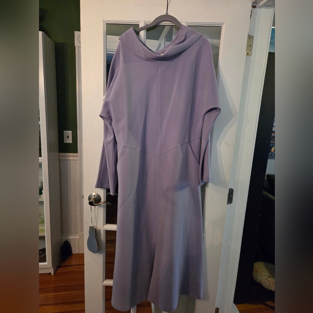 Lavender Maxi Dress with Cowl Neck